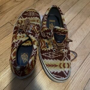 Vans Kids Sneakers - Brown and Yellow Geometric